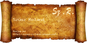 Szüsz Roland névjegykártya